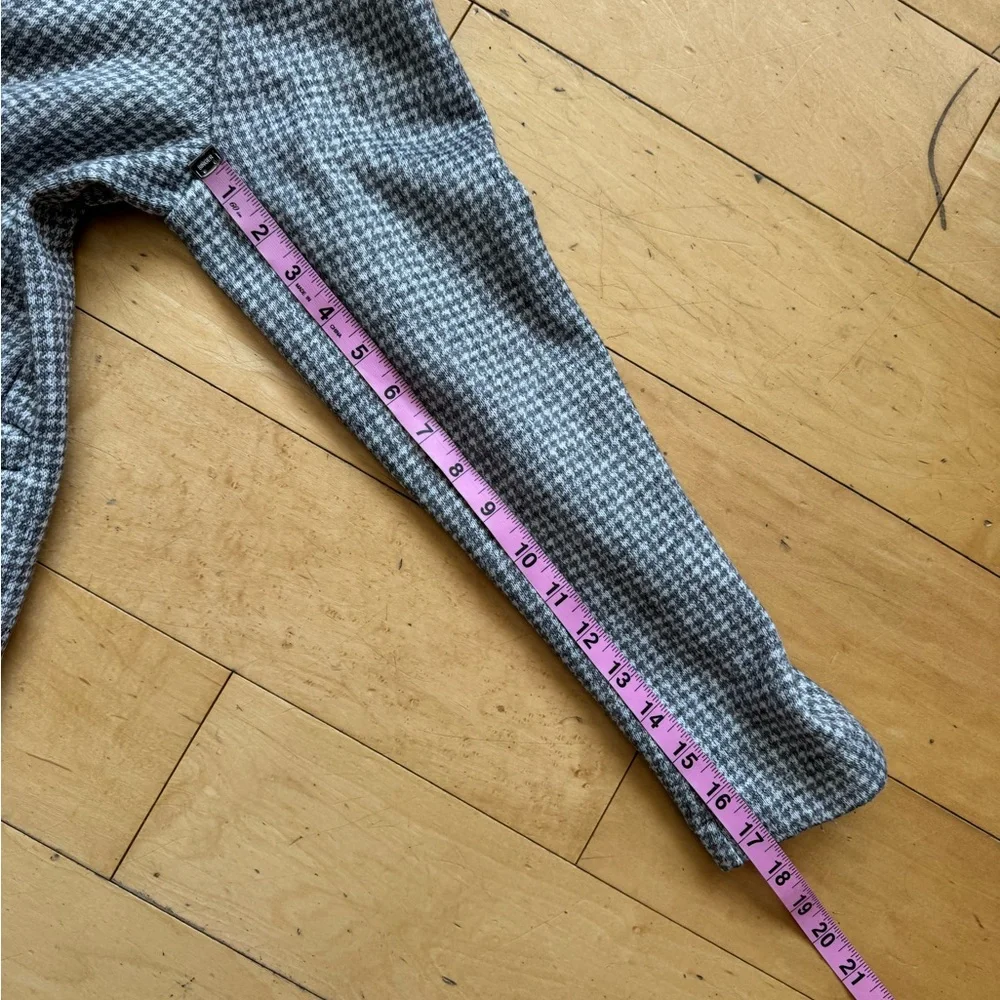 Lands’ End‎ Blazer, Sz Medium 10-12, Houndstooth Grey Polyester Academia Office